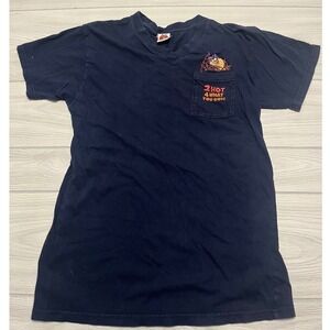 Womans Looney Tunes Graphic T-Shirt‎ Pocket Tee Taz Girl 2 Hot 4 What You Got M
